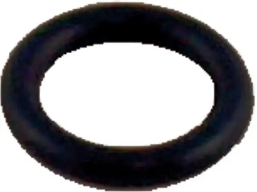 Runder schwarzer O-Ring auf hellem Hintergrund, geeignet für Dichtungsanwendungen. Produkt von Wolf.